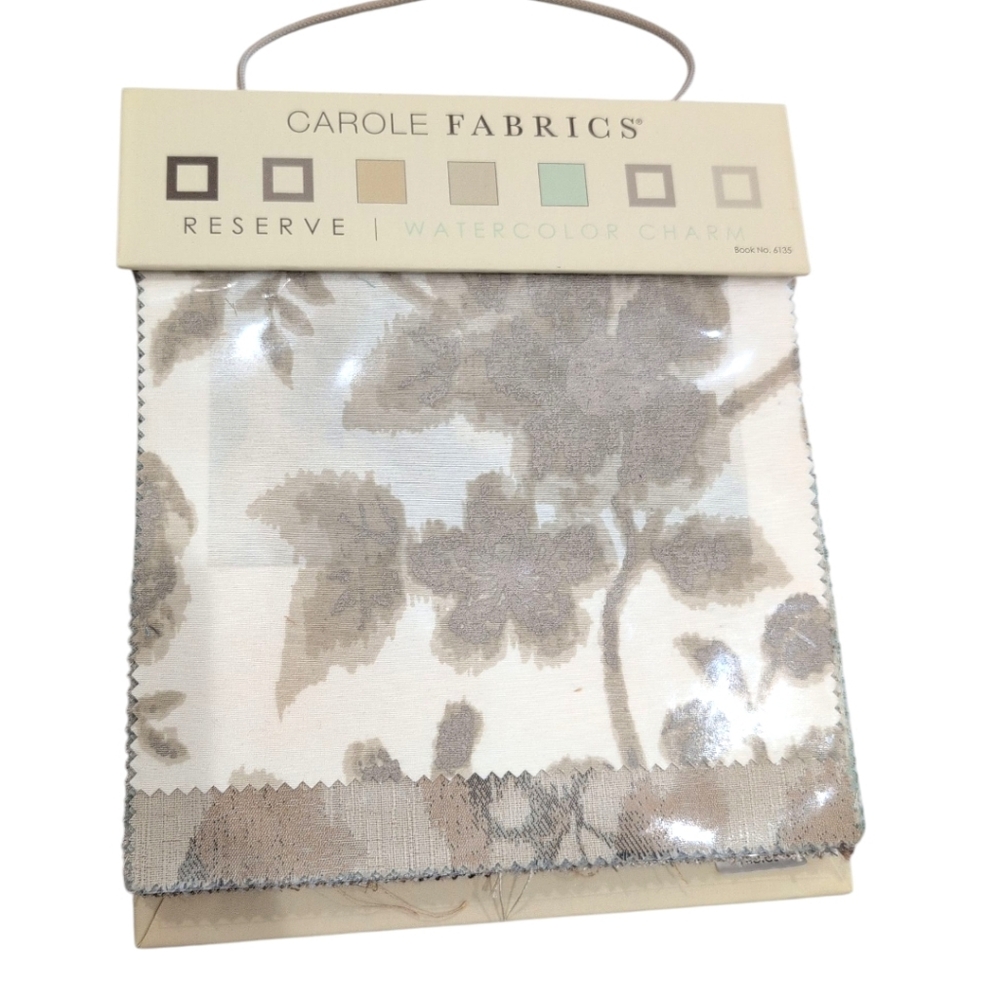 Carole Fabrics Home Fabric Sample Book Crafting Sewing reserve watercolor charm